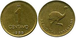Argentina moneda 1 centavo 1985