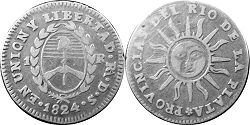 Argentina moneda 1 real 1824