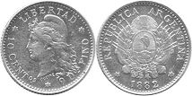Argentina moneda 10 centavos 1882