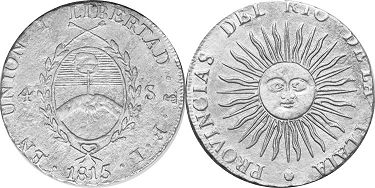 Argentina coin 4 soles 1815