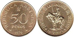 Argentina coin 50 pesos 1979 Patagonia