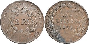 Argentina moneda Buenos Aires 2 reales 1861