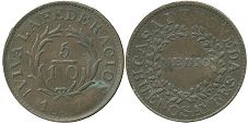 Argentina coin Buenos Aires 5/10 real 1840