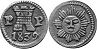 Argentina moneda Córdoba 1/4 real 1839