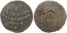 Moneda Augsburgo 1 Pfennig 1804