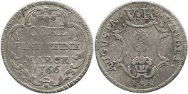 Moneda Augsburgo 5 kreuzer 1766