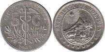 moneda Bolivia 5 centavos 1935