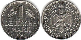 Moneda Alemania 1 mark 1984