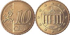 moneda Alemania 10 euro cent 2007