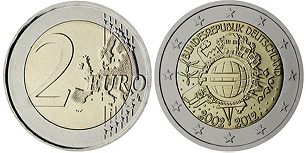 República Federal de Alemania Moneda 2 euro 2012