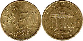 República Federal de Alemania Moneda 50 euro cent 2002