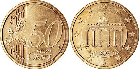 República Federal de Alemania Moneda 50 euro cent 2007