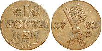 Moneda Bremen 1 schwaren 1781