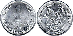 Chile moneda 1 centavo 1975