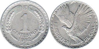 Chile moneda 1 centésimo 1962