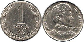 Chile moneda 1 peso 1975