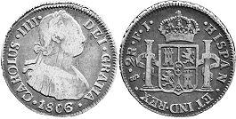 Chile moneda 2 reales 1806