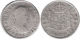 Chile moneda 2 reales 1816