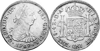 Chile moneda 4 reales 1789