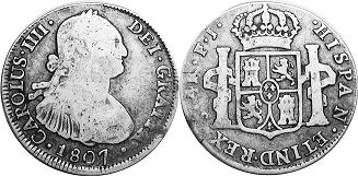 Chile coin 4 reales 1807