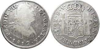 Chile moneda 4 reales 1812