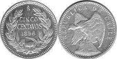 Chile moneda 5 centavos 1896
