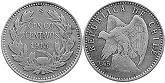 Chile moneda 5 centavos 1915