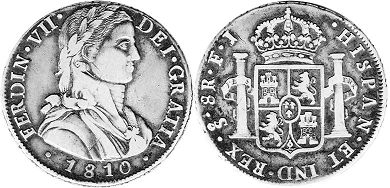 Chile moneda 8 reales 1810
