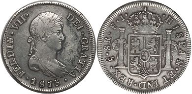 Chile moneda 8 reales 1813