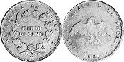 Chile moneda medio decimo 1855