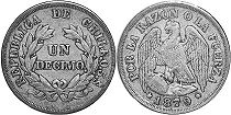 Chile moneda un decimo 1879