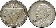 coin Cuba 1 centavo 1958