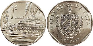 moneda Cuba 1 peso 2017