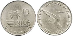 moneda Cuba 10 centavos 1981