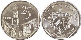 moneda Cuba 25 centavos 2018