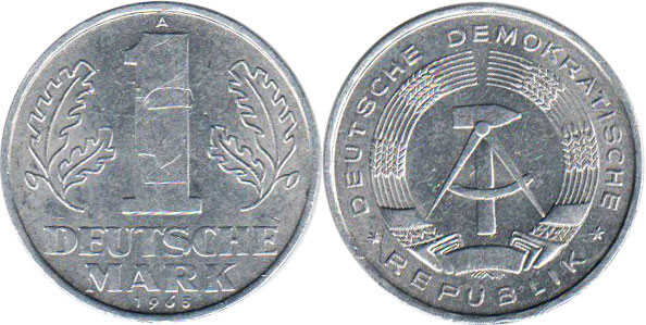 Moneda Alemania del Este 1 mark 1963