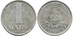 Moneda Alemania del Este 1 mark 1972