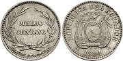 moneda Ecuador 1/2 centavo 1884