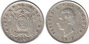 moneda Ecuador 1/2 decimo 1915