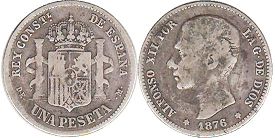 Espana 1 peseta 1876