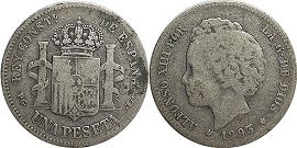 Espana 1 peseta 1893