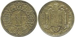 Espana 1 peseta 1944