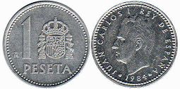 Espana 1 peseta 1982-1989
