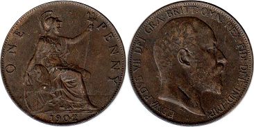 UK 1 penny 1902