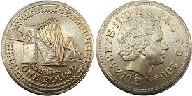Gran Bretaña moneda 1 lira 2004 Forth Rail 