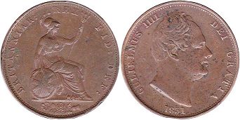 UK 1/2 penny 1831