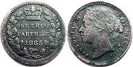 UK 1/3 farthing 1855