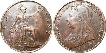 UK 1 penny 1899