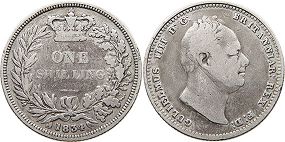 UK 1 chelín 1834