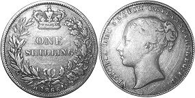 UK 1 chelín 1866